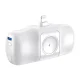 Išorinė baterija Wozinsky WF16-YLS 5000 mAh 15W su Lightning, USB-C laidu ir Apple Watch įkrovikliu, balta