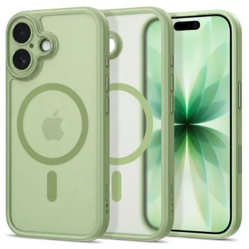 Tech-Protect MagPeak MagSafe CC case for iPhone 17, matte green