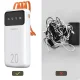 Dudao K6Pro+ 20000mAh išorinė baterija su 4 integruotais laidais, balta