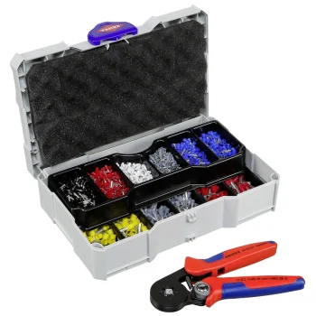 KNIPEX 97 90 09 Wire End Ferrule Assortment with Crimping Tool