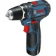 Akumuliatorinis gręžtuvas-suktuvas Bosch GSR 12V-15, 2x 2.0 Ah