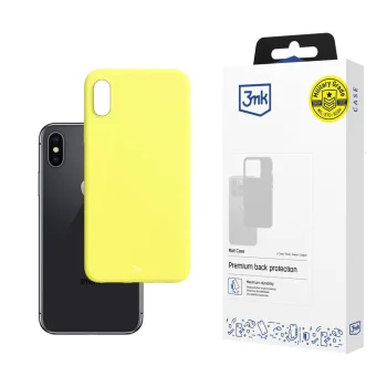 3mk Matt Case dėklas iPhone X / XS telefonui, geltonas