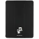 Atverčiamasis dėklas Karl Lagerfeld iPad Pro 13\" 2024 Saffiano Magnetic Karl & Choupette, juodas