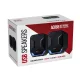 Kompiuterinės kolonėlės Audiocore AC865 B 6W USB 3.5mm su LED, juodos