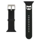 Karl Lagerfeld Apple Watch 42 / 44 / 45 mm silikoninis dirželis Choupette Heads, juodas