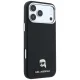 Karl Lagerfeld Grained Karl Head Metal MagSafe dėklas iPhone 18 Pro / 17 Pro, juodas