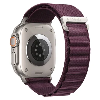 Tech-Protect Nylon Pro strap for Apple Watch 44/45/46/49 mm, burgundy