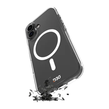 Puro iPhone 17 dėklas Impact Clear D3O MagSafe, skaidrus