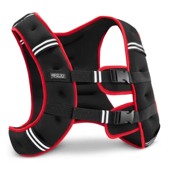 Weighted Workout Vest 4FIZJO 20 kg, Black/Red