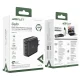 Sieninis įkroviklis Acefast A94 GaN2 3x USB-C / USB-A PD 100W, juodas