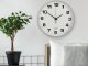 Large Silent Wall Clock with Second Hand, 30 cm, Silver
