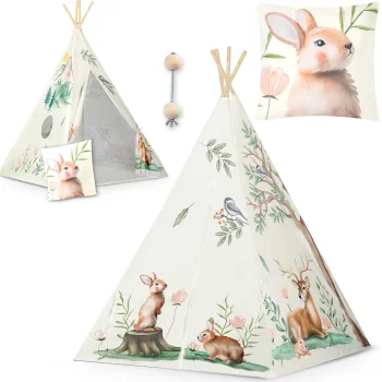 Vaikų palapinė Tipi Nukido 108947, smėlio spalvos