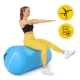 Inflatable Gymnastics Roller 4FIZJO Air Barrel 100 x 60 cm with Pump, Blue