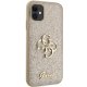 Guess dėklas iPhone 11 / XR telefonui Glitter Script Big 4G, auksinis