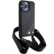 BMW M Edition Carbon Stripe & Strap dėklas iPhone 15 Pro Max, juodas