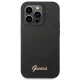 Guess Silicone Vintage Gold Logo dėklas iPhone 14 Pro Max, juodas