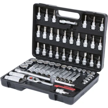 Galvučių ir raktų rinkinys KS Tools 911.0661 3/8", 61 dalis