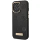 Guess Peony Logo Plate MagSafe dėklas iPhone 14 Pro Max, juodas
