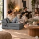 Išskleidžiama poroloninė sofa ModernHome 190x70 cm, čiužinys 2in1 su miego funkcija