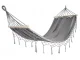 Garden and Camping Hammock Boho with Fringes, 200x100 cm, Grey