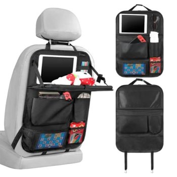 Waterproof Car Seat Organizer with Foldable Tray