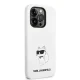 Karl Lagerfeld dėklas iPhone 14 Pro, Silicone Choupette MagSafe, baltas