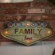 Forever Light Retro LED Metal Sign Welcome Family