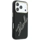 Karl Lagerfeld Smooth Big Resin Signature Logo dėklas iPhone 18 Pro / 17 Pro, juodas