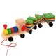 Wooden Toy Train Sorter with Blocks, 30cm