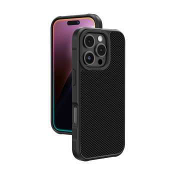 AmazingThing Titan Max aramidinio pluošto dėklas, skirtas iPhone 16 Pro Max, juodas