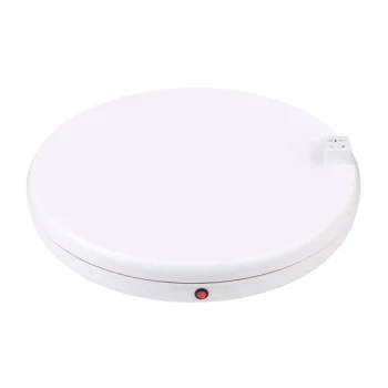 Besisukantis Puluz 45 cm ekspozicinis stovas su lizdu, baltas
