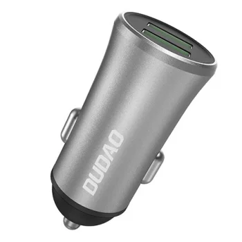 Dudao R6S išmanusis automobilinis įkroviklis 2x USB 3.4A, Sidabrinis