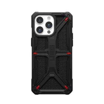 UAG Monarch dėklas iPhone 15 Pro Max telefonui, juodas Kevlar
