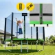 4Fizjo CLASSIC 312 cm (10 FT) Garden Trampoline with Safety Net, Green/Black
