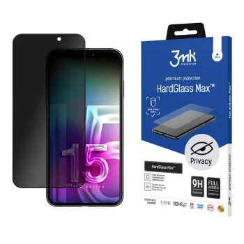 3Mk Protection apsauginis stiklas HardGlass Max Privacy iPhone 15 Plus