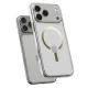 Spigen Ultra Hybrid Mag dėklas, skirtas iPhone 17 Pro, Clear/Gold