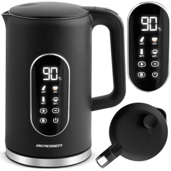 Berdsen BD-712 elektrinis virdulys 1.7L su jutikliniu ekranu, juodas/sidabrinis