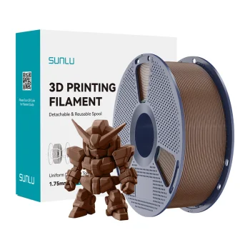 Sunlu PLA+ 2.0 3D spausdintuvo gija 1.75 mm, kavos ruda