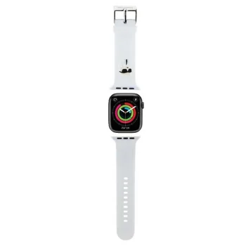 Karl Lagerfeld 3D Rubber Karl Head dirželis Apple Watch 38/40/41mm, baltas