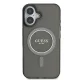Guess dėklas iPhone 16 telefonui IML Glitter Circle MagSafe, juodas