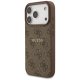 Guess 4G Ring Classic Logo MagSafe dėklas iPhone 17 Pro, rudas
