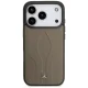 Mercedes dėklas iPhone 17 Pro telefonui Leather The Move MagSafe, kreminis