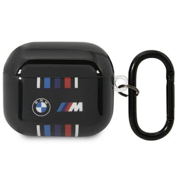 BMW „AirPods 3“ dėklas, juodas su spalvotomis linijomis