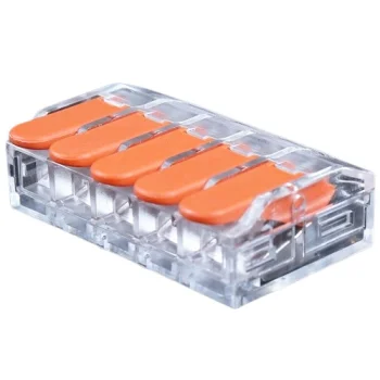 Laidų sujungimo gnybtai su svirtelėmis 5x 0.5–6.0 mm², 40A, 450V, 20 vnt.