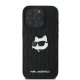 Apple iPhone 16 Pro Max 6.9\'\' Karl Lagerfeld Monogram Choupette Head Pin Cover Case, Black