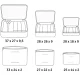 Travel Organizer Set 6 Pcs, Grey