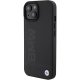 BMW dėklas iPhone 15 Plus telefonui Leather Hot Stamp, juodas