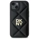 DKNY Quilted Stack Logo dėklas, skirtas iPhone 15, juodas