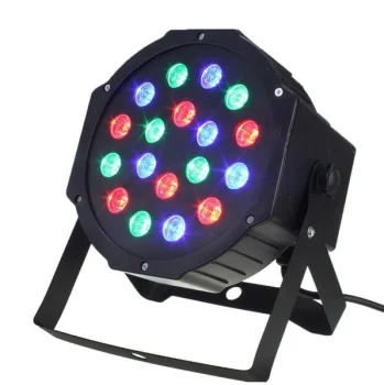 DJ disko LED prožektorius 18 RGB, juodas