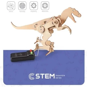 Medinis konstruktorius Robot T-Rex, STEM lavinamasis žaislas